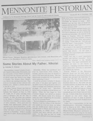 Mennonite Historian (December 1990)
