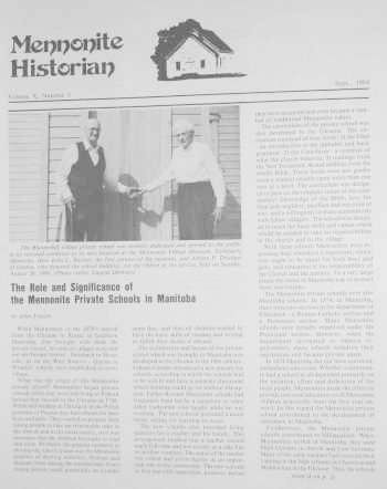 Mennonite Historian (September 1984)