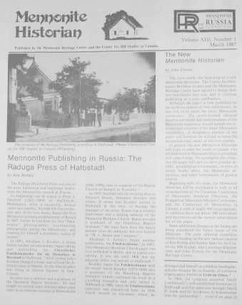 Mennonite Historian (March 1987)