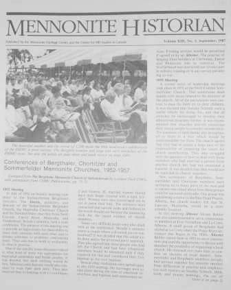 Mennonite Historian (September 1987)