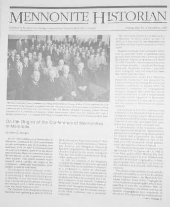 Mennonite Historian (December 1987)