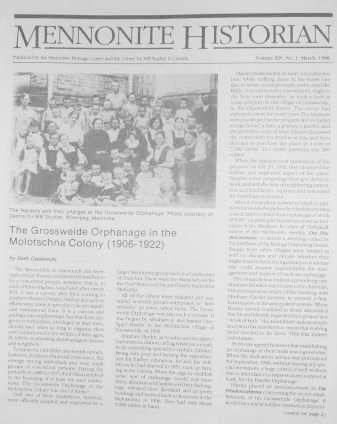 Mennonite Historian (March 1988)