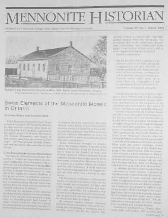 Mennonite Historian (March 1989)