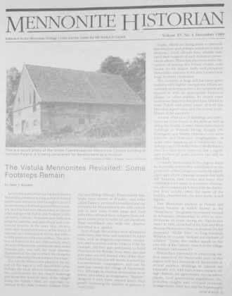 Mennonite Historian (December 1989)