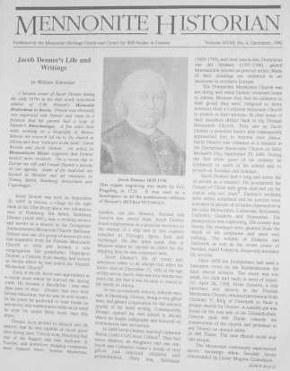 Mennonite Historian (December 1992)