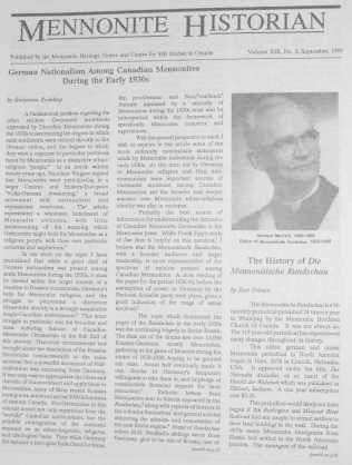 Mennonite Historian (September 1993)