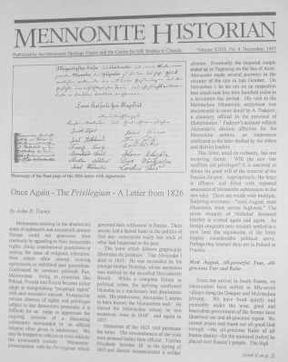 Mennonite Historian (December 1997)