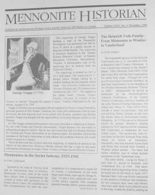 Mennonite Historian (December 1998)