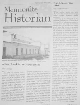 Mennonite Historian (March 2000)
