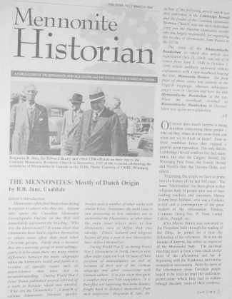 Mennonite Historian (March 2001)