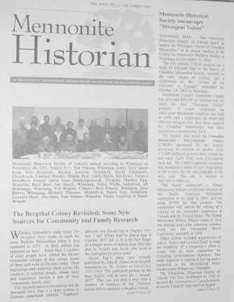 Mennonite Historian (December 2001)
