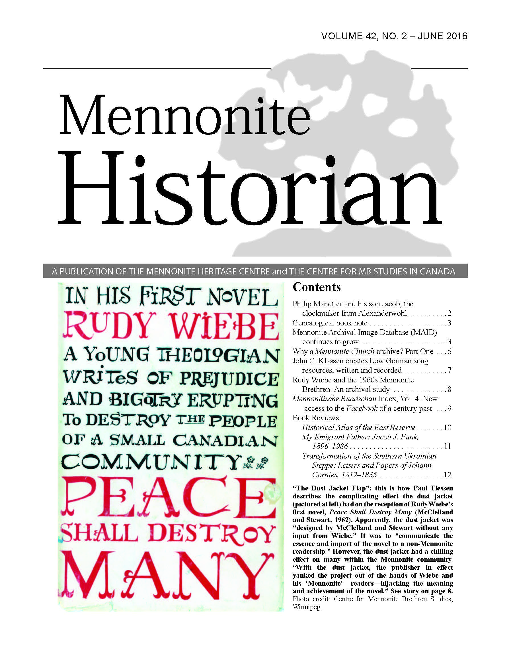 Mennonite Historian (June 2016)