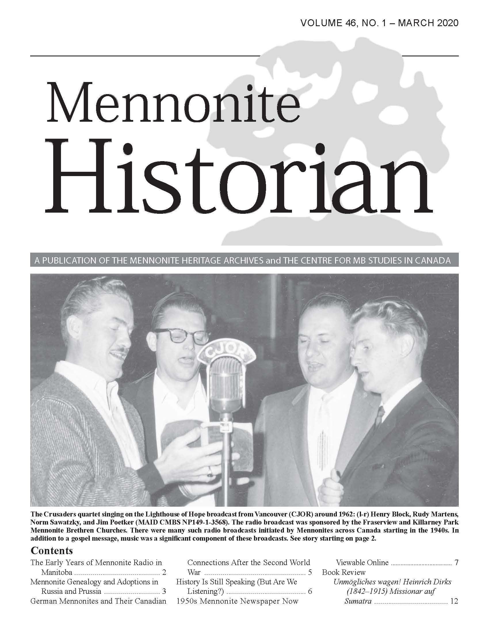 Mennonite Historian (March 2020)