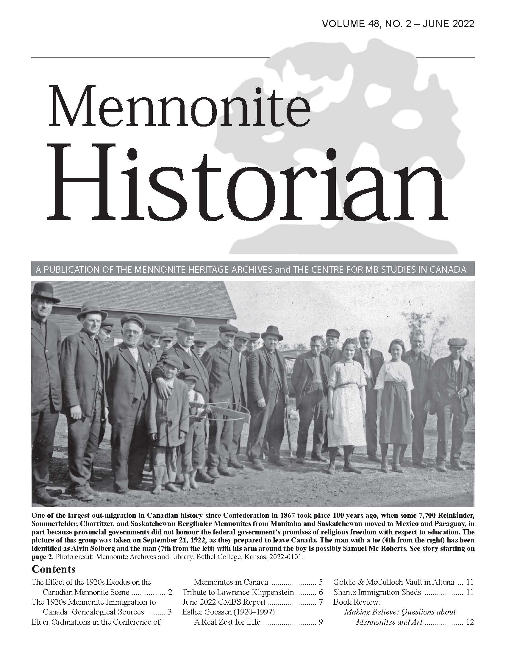 Mennonite Historian (June 2022)