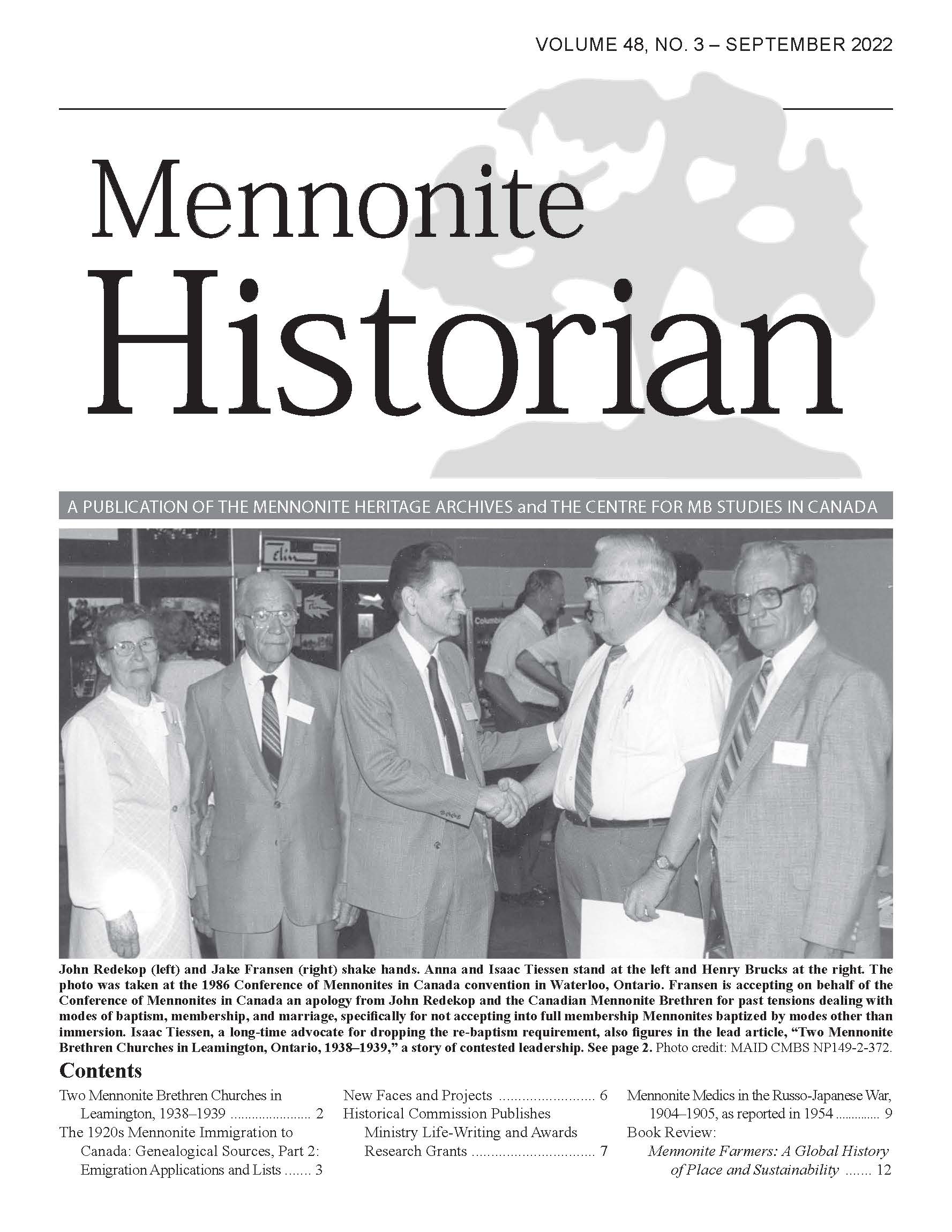Mennonite Historian (Sep. 2022)